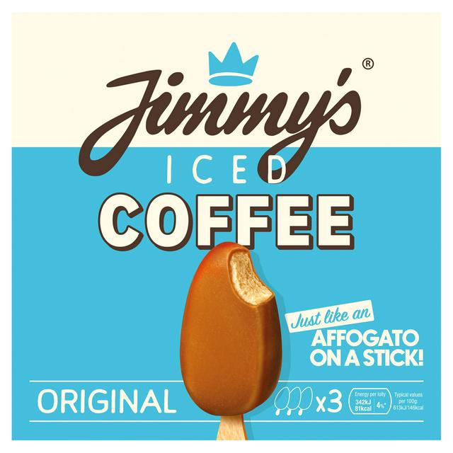 Jimmy's 3 x 56g Original Iced Coffee Flavour Frozen Coffee Shell Ice Cream