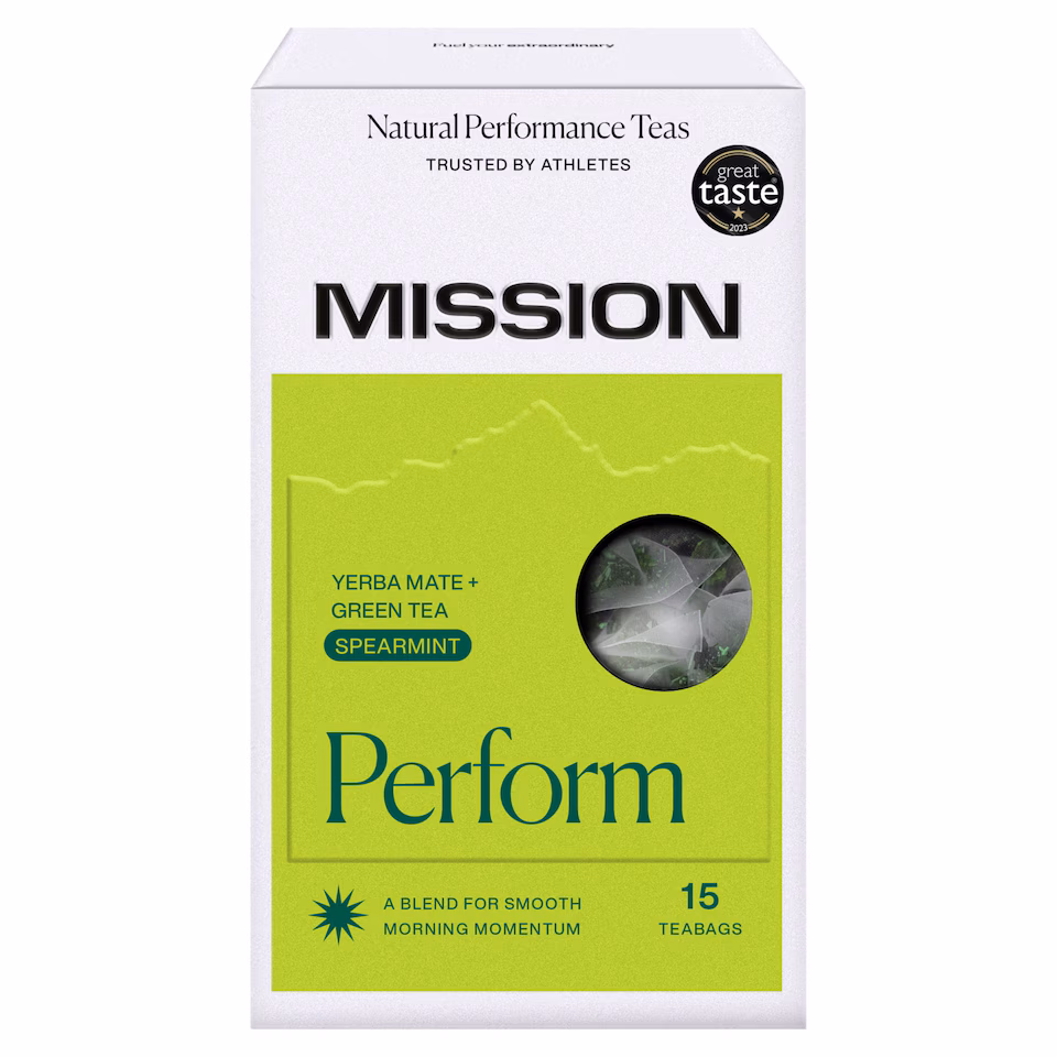 MISSION Perform Yerba Mate with Green Tea, Spearmint 15 Tea Bags 30g