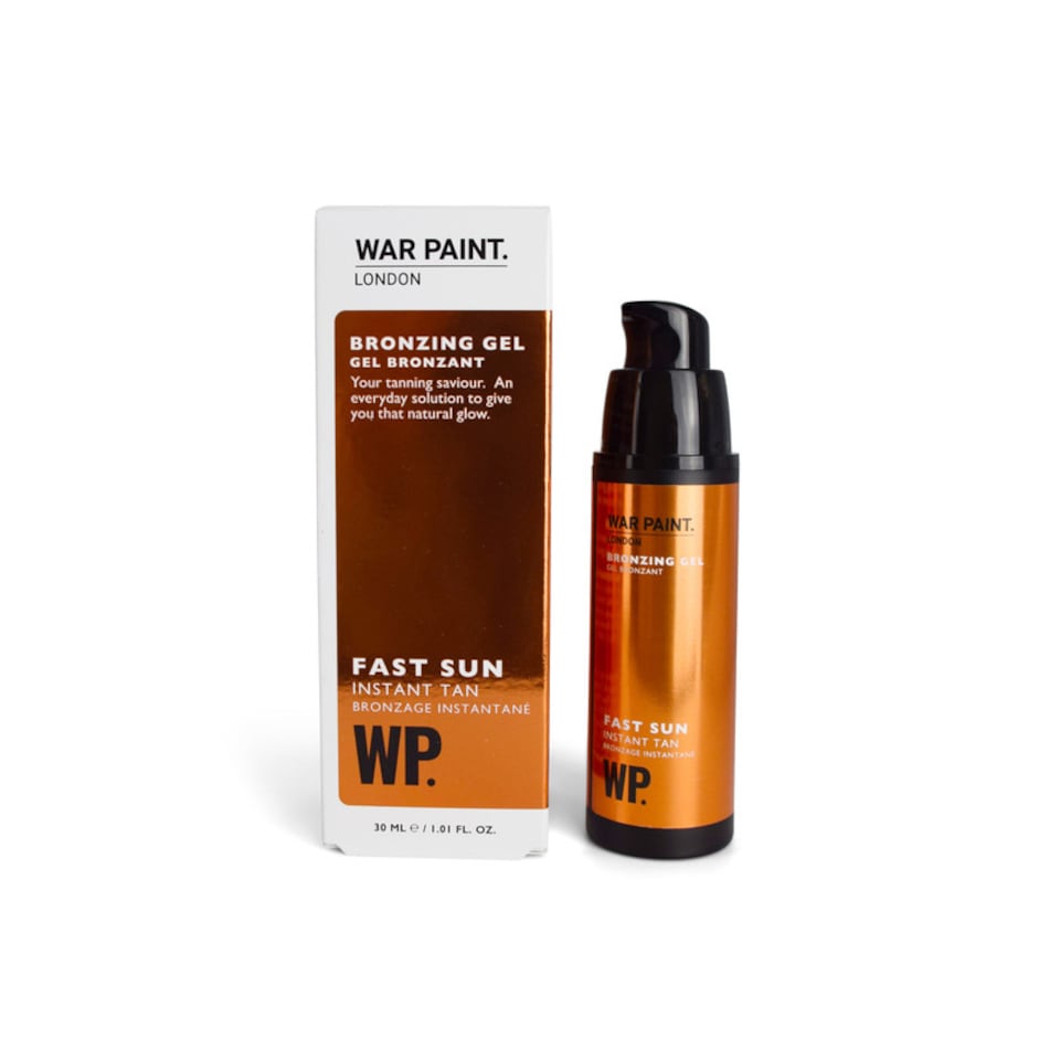 War Paint for Men Fast Sun Face Bronzing Gel, Creates Instant Natural, Sun-Kissed Look, Fast-Absorbing and Buildable Formula with Willow Bark Extract 30ml