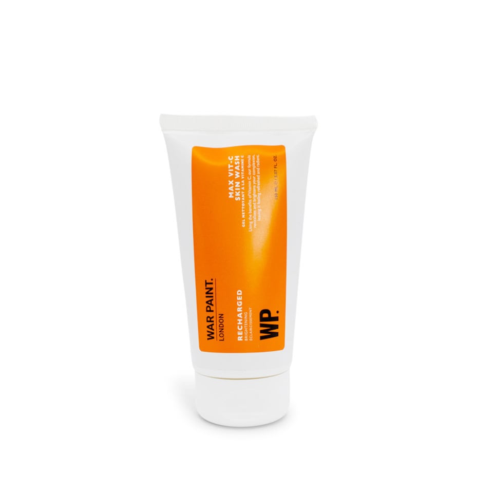 War Paint Recharged Vitamin C Face Wash for Dull, Tired Looking Skin, Boosts Skin Glow, Energises and Enhances Complexion with Caffeine and Citric Acid 150ml