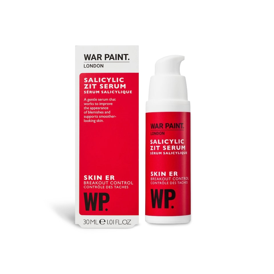 War Paint Skin ER Zit Serum, Salicylic Acid Breakout and Pimple Control Face Serum for Acne Prone Skin, Gently Exfoliates and Unclogs Pores, Non-Greasy Formula 30ml