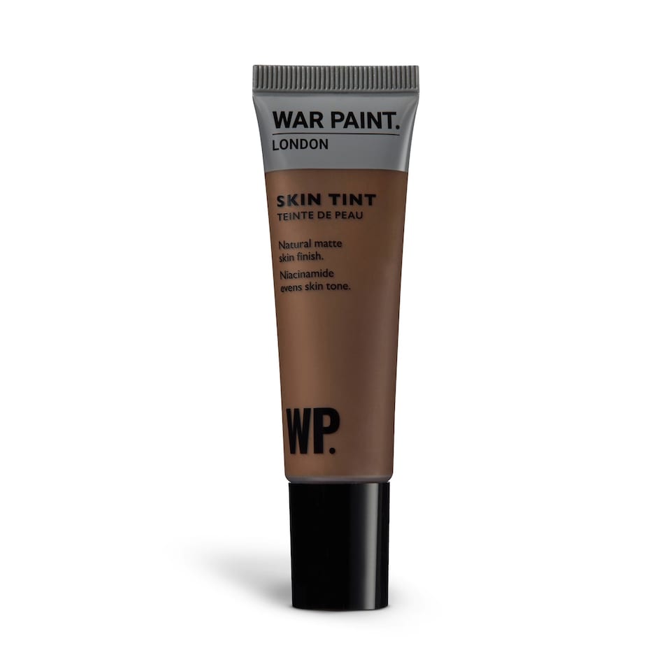 War Paint for Men Skin Tint, Matte Natural Finish, Tinted Face Moisturiser with Niacinamide, Hydrates and Evens Out Skin Tone, Lightweight Formula, Shade T8 30ml