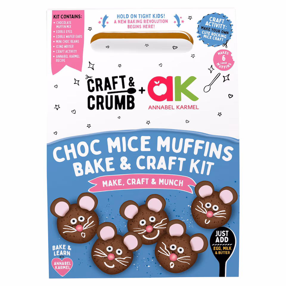 Craft & Crumb Choc Mice Muffins Bake & Craft Kit 235g