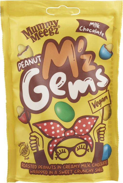 M'Z Gems Sjokolade Peanut Gl.Fri&Veg. 80g Mummy Meegz