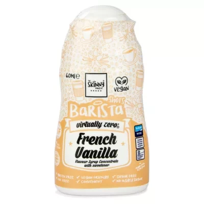 The Skinny Food Co. Shots Barista French Vanilla Flavour Syrup Concentrate with Sweetener 60ml