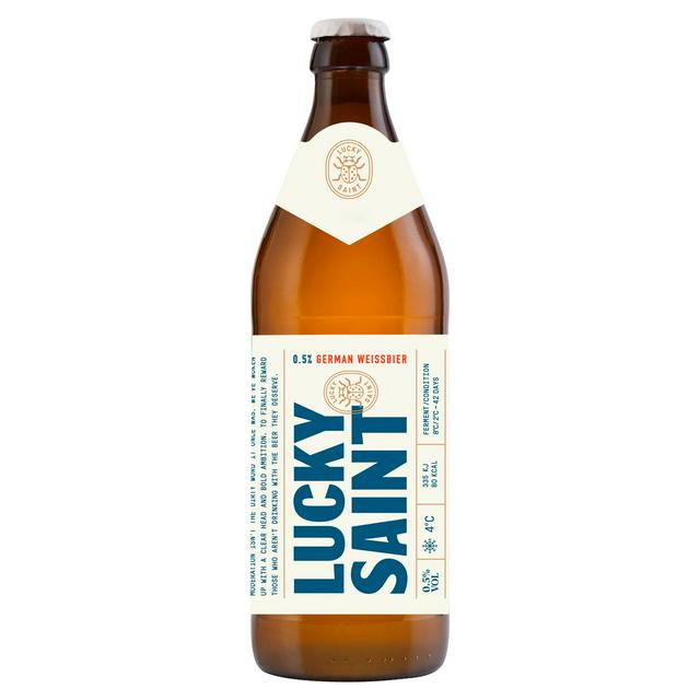 Lucky Saint German Weissbier 0.5% Low Alcohol Beer 500ml