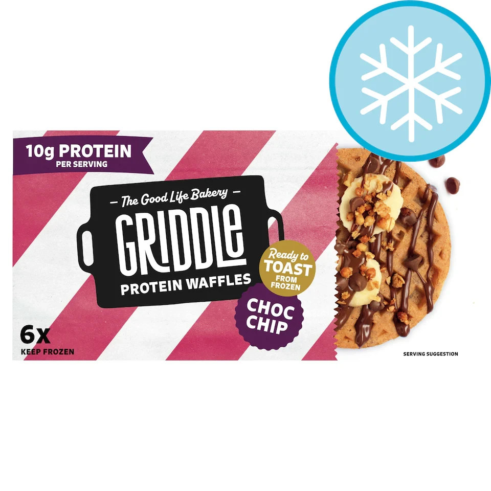 Griddle Choc Chip Protein Waffles 6 Pack 200g