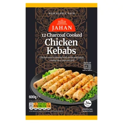 Jahan 12 Charcoal Cooked Chicken Kebabs 600g