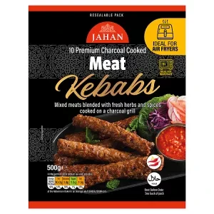 Jahan 10 Premium Charcoal Cooked Meat Kebbabs 500g