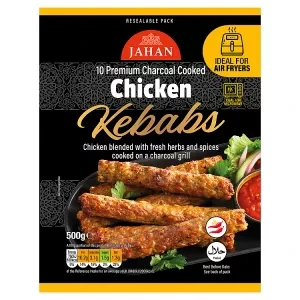 Jahan 10 Premium Charcoal Cooked Chicken Kebabs 500g