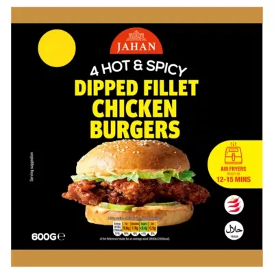 Jahan 4 Hot & Spicy Dipped Fillet Chicken Burgers 600g