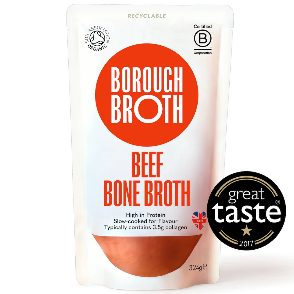 Borough Broth Grass-Fed Organic Beef Bone Broth 324g