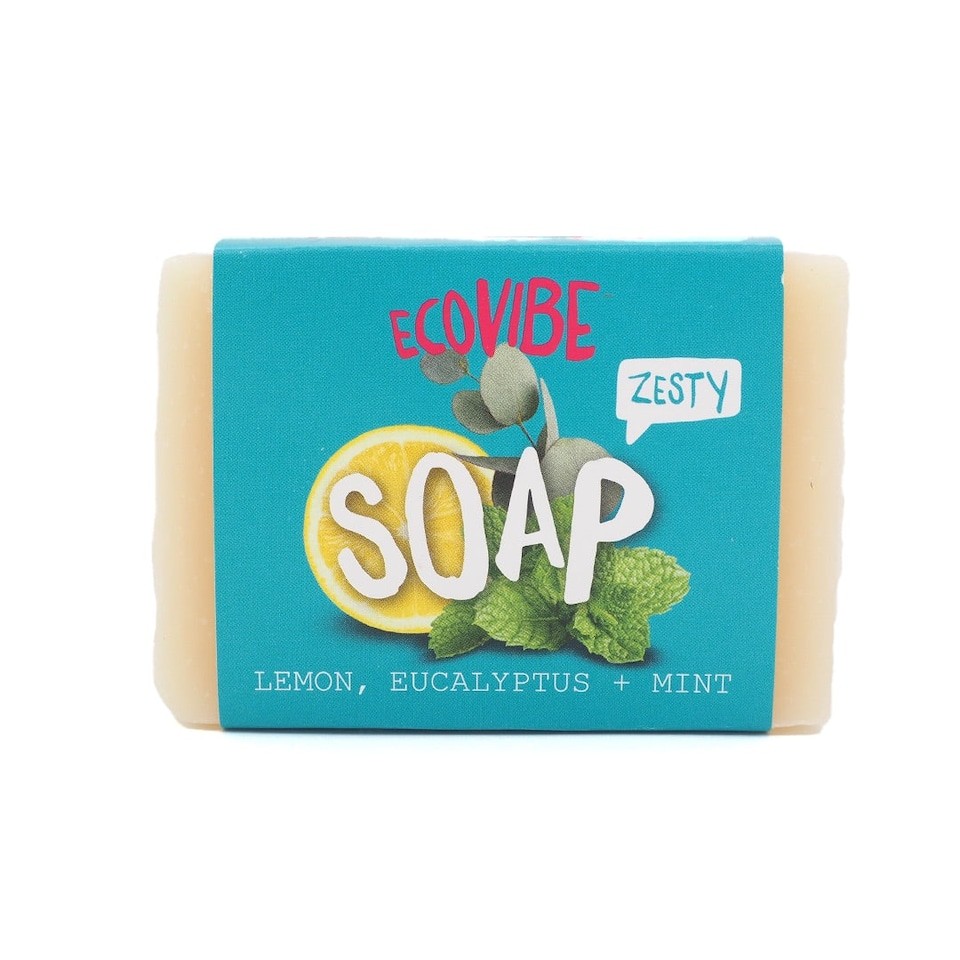 EcoVibe Lemon, Eucalyptus & Mint Natural Soap Bar - 100g