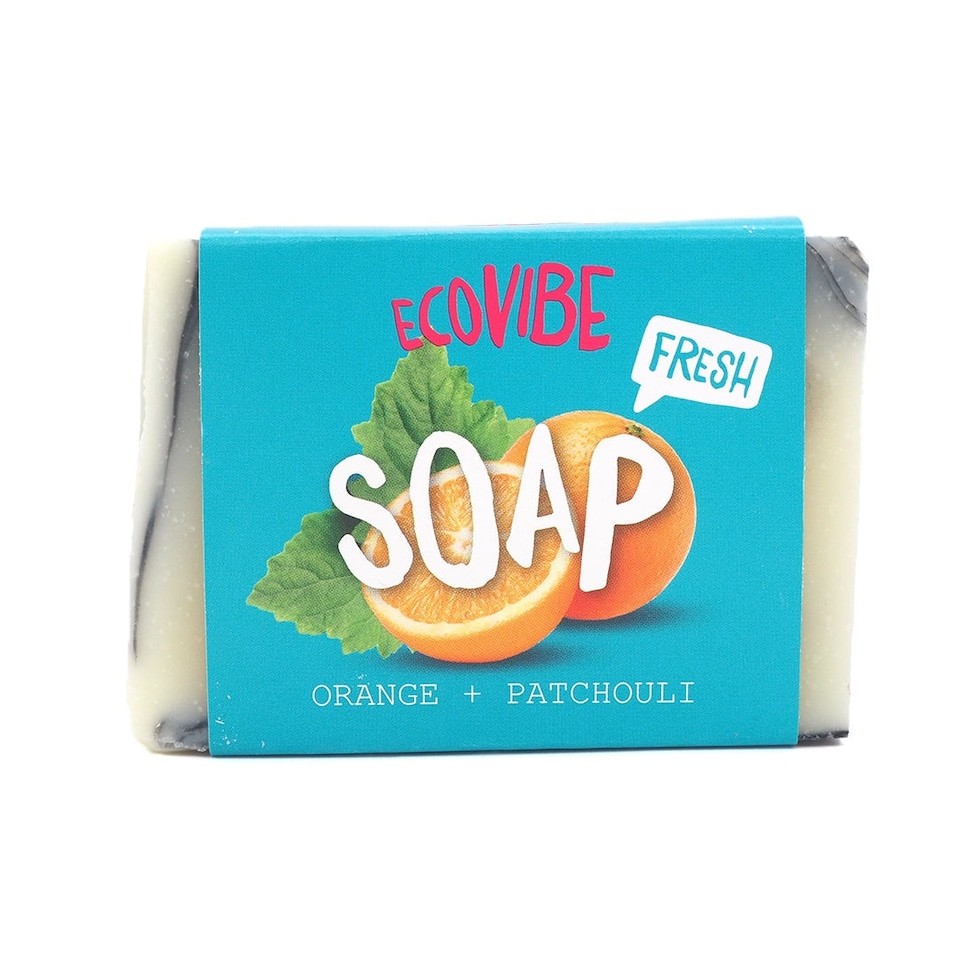 EcoVibe Orange & Patchouli Natural Soap Bar - 100g