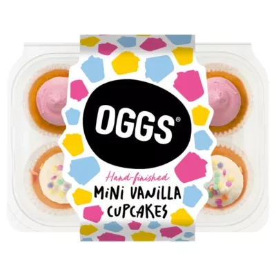 Oggs Mini Vanilla Cupcakes with Vanilla Flavour Frosting
