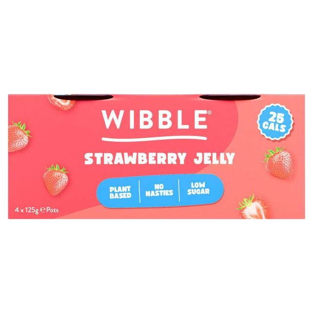 Wibble Strawberry Jelly 4 x 125g