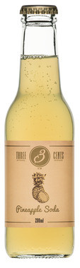 Three Cents Pineapple Soda 24fl Á 20cl