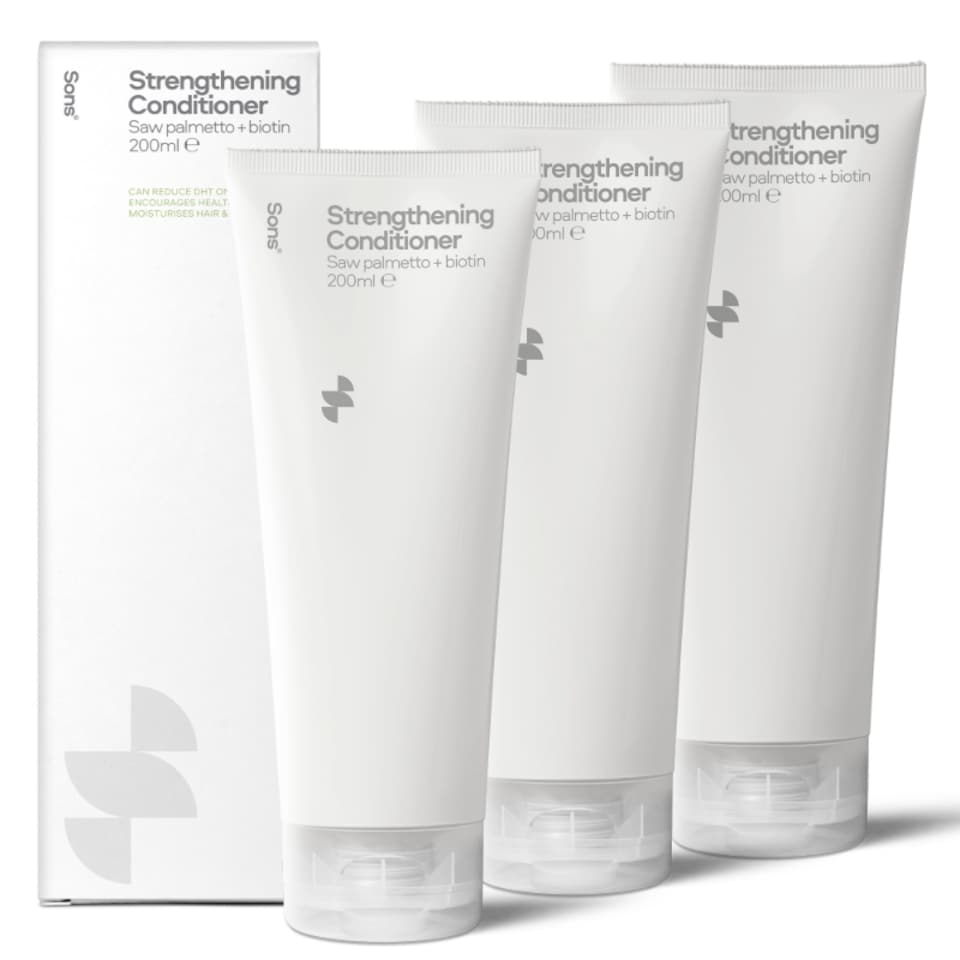 Sons Strengthening Conditioner (3x200ml) for Hair Loss, DHT-Blocking & Anti-Dandruff Formula