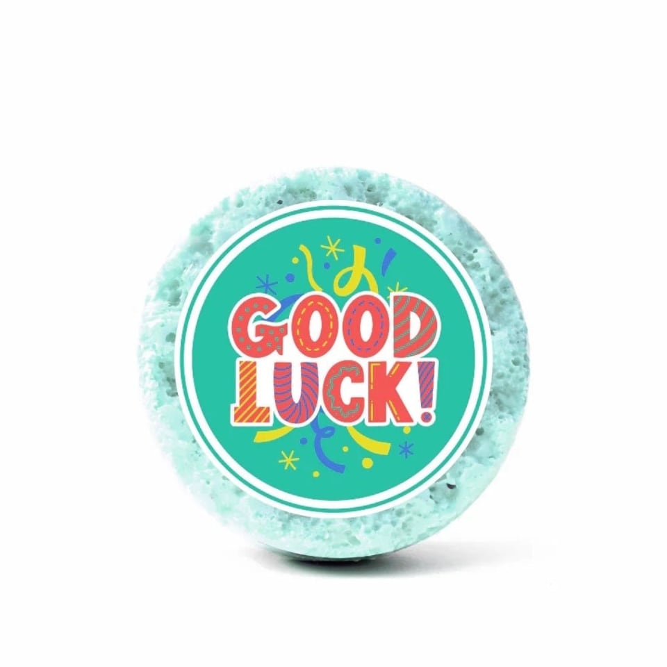 Emily Victoria Triple Butter Shower Soap Sponge Good Luck Rain Drops