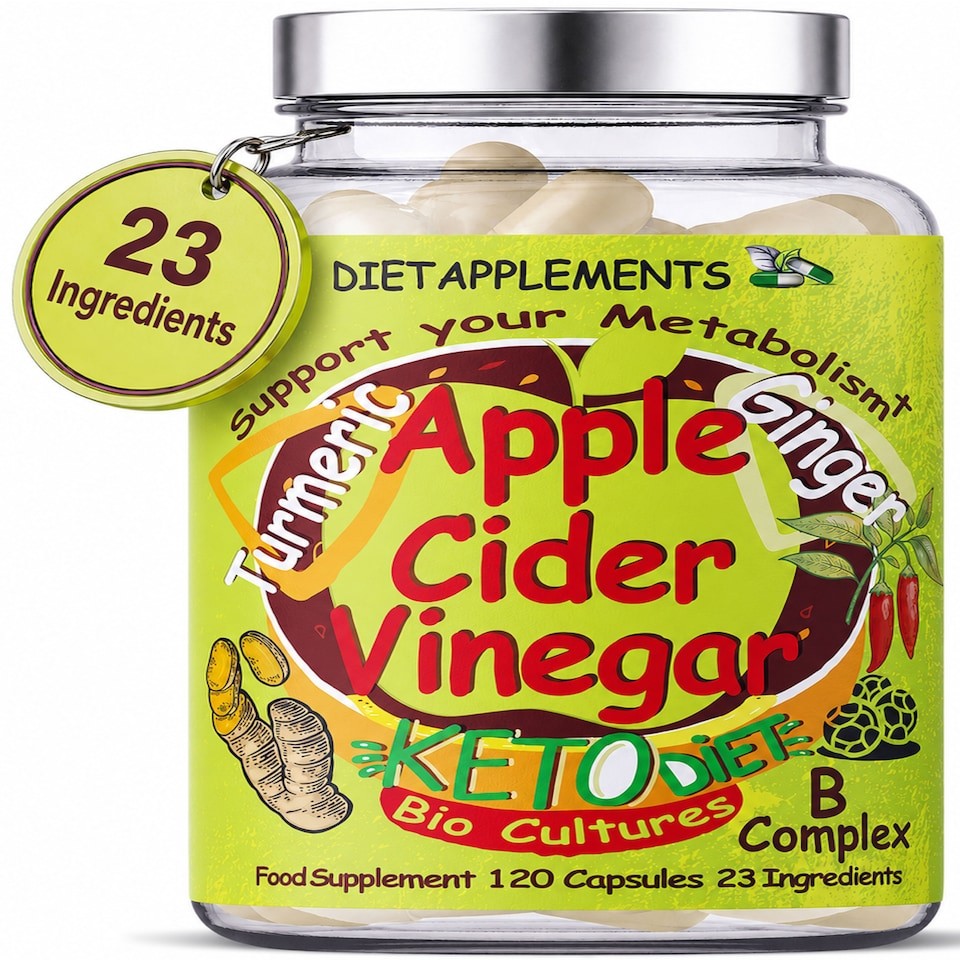 Dietapplements Apple Cider Vinegar with the Mother, Vitamins, Minerals Complex