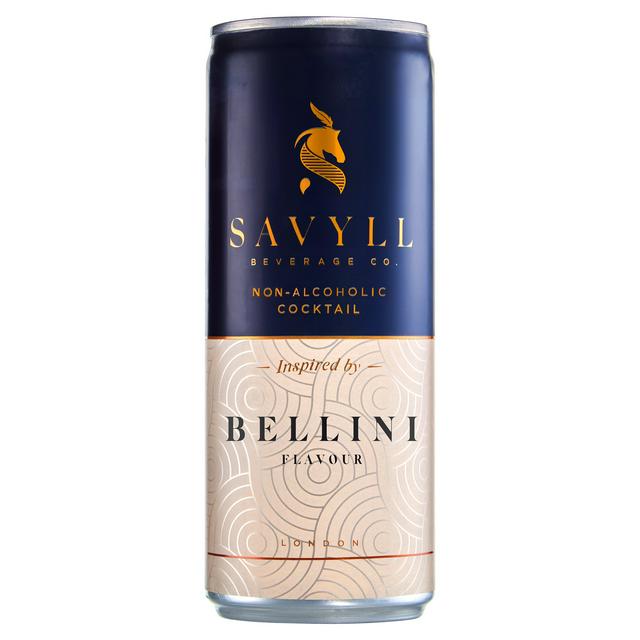 Savyll Beverage Co. 250ml Alcohol Free Bellini Flavour Cocktail Can