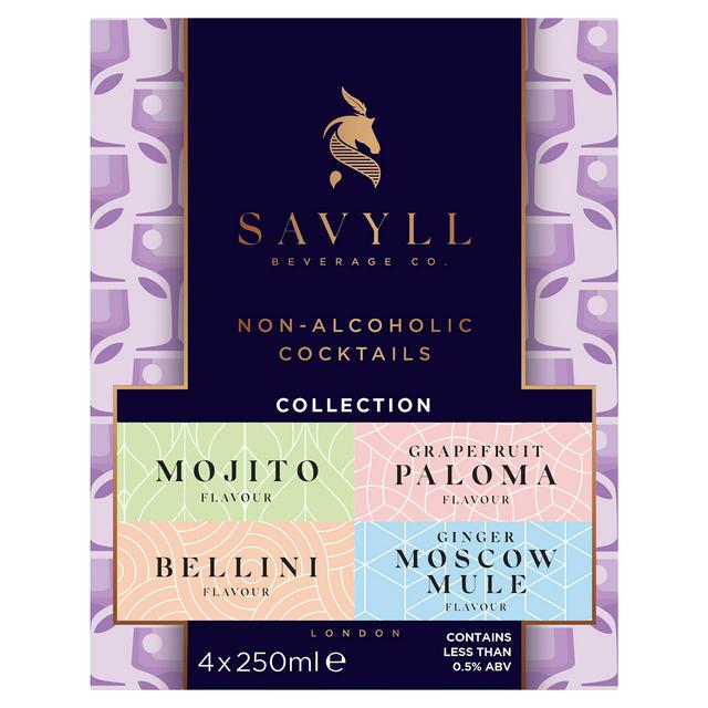 Savyll Beverage Co. 0.45% Alcohol Free Cocktails 4 x 25cl