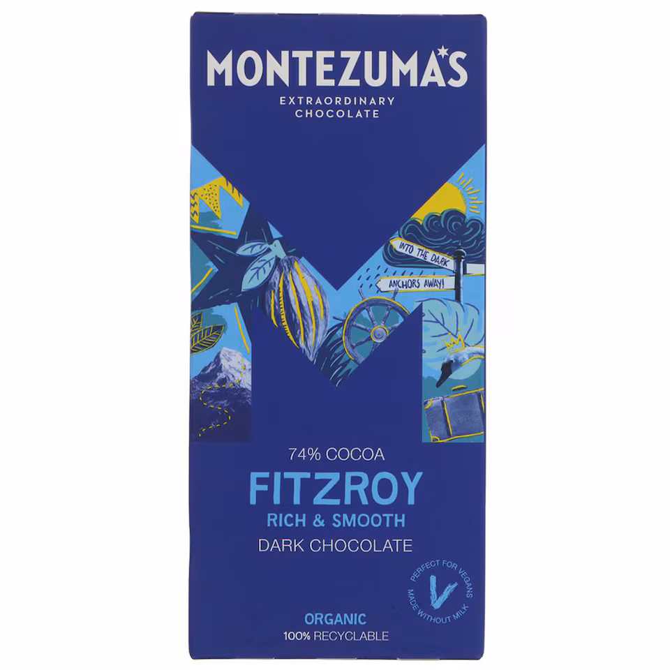 Organic FitzRoy 74% Dark Chocolate 90g (Montezuma's)