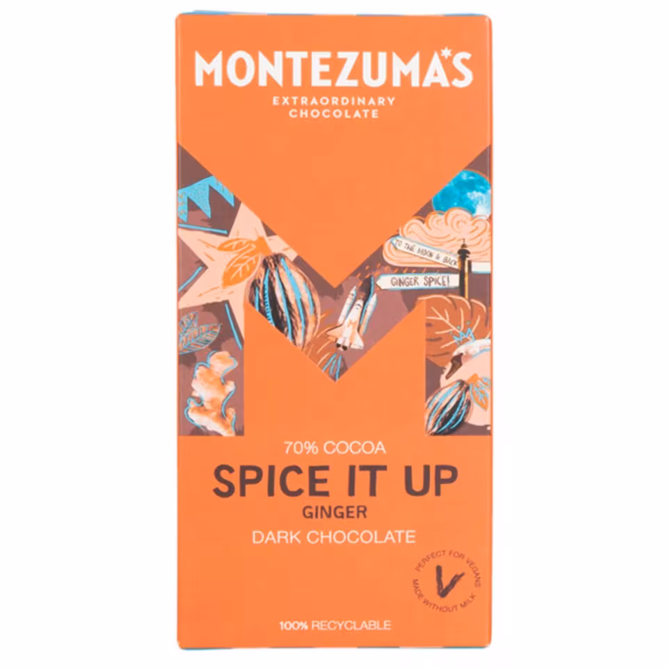 Dark Chocolate Dragon Ginger 90g (Montezuma's)