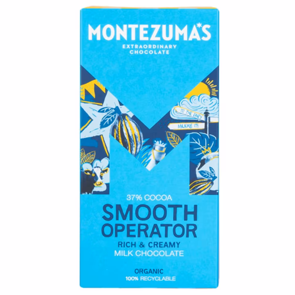 Organic 37% Cocoa Smooth Milk Chocolate 90g (Montezuma's)