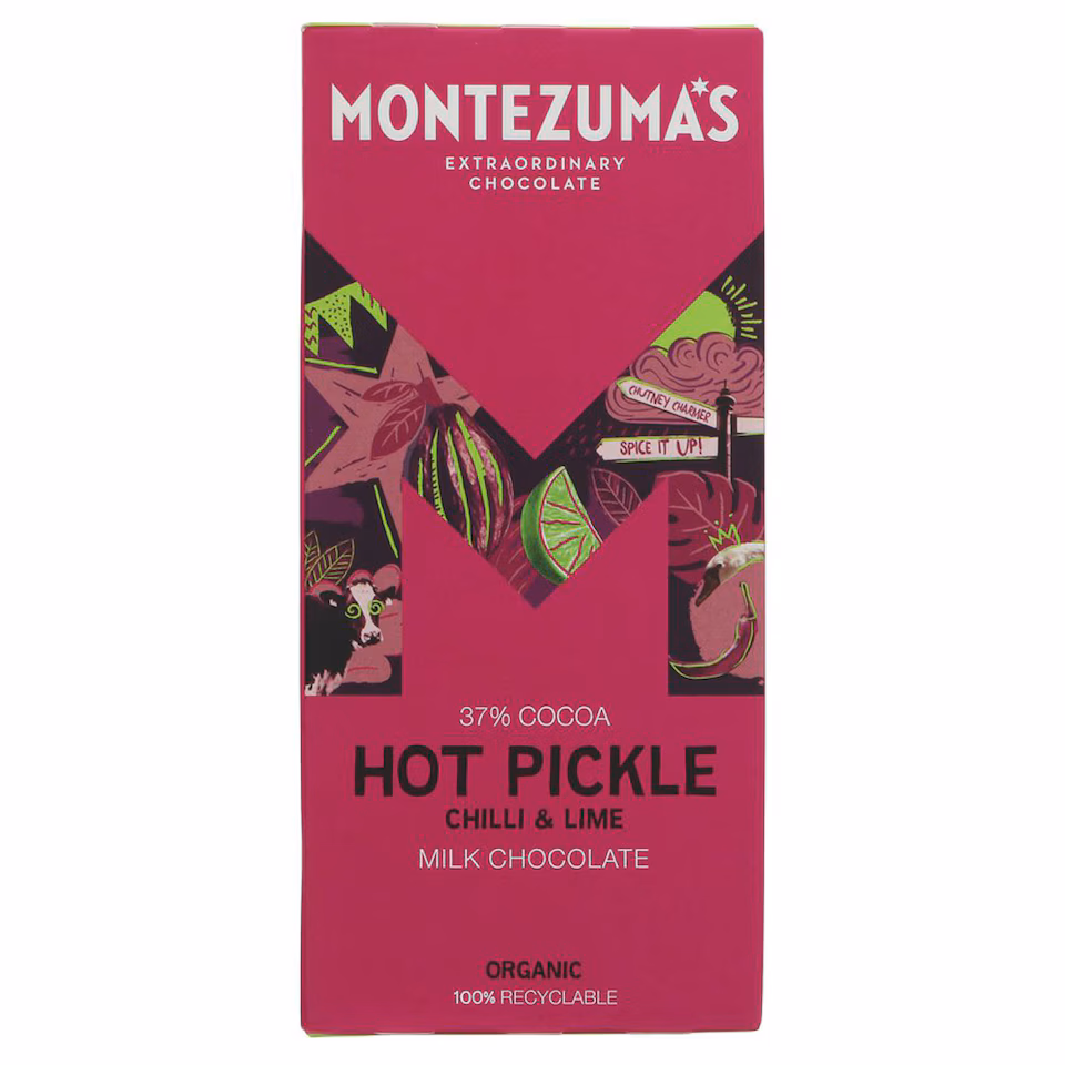 Organic Hot Pickle with Lime & Chilli 90g (Montezuma's)
