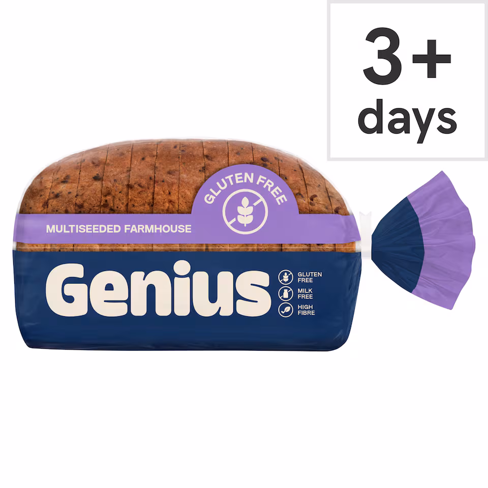 Genius Gluten Free Multi Seeded Farmhouse Loaf Bread 430g