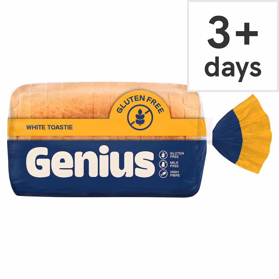 Genius Gluten Free Soft White Toastie Loaf Bread 430g