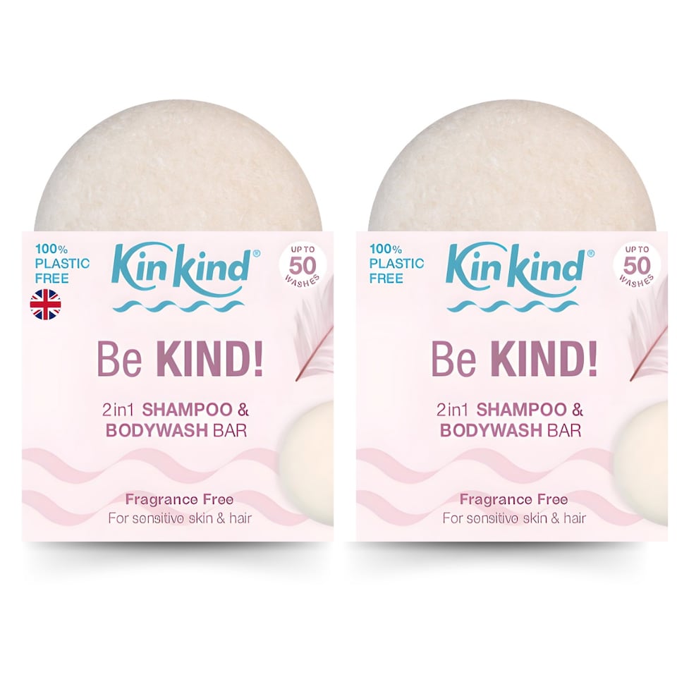 KinKind Be KIND! Fragrance Free 2 in 1 Shampoo and Bodywash Duo Set. Ideal for Sensitive Skin.