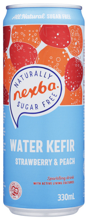 Nexba Water Kefir Strawb&Peach 0,33l boks