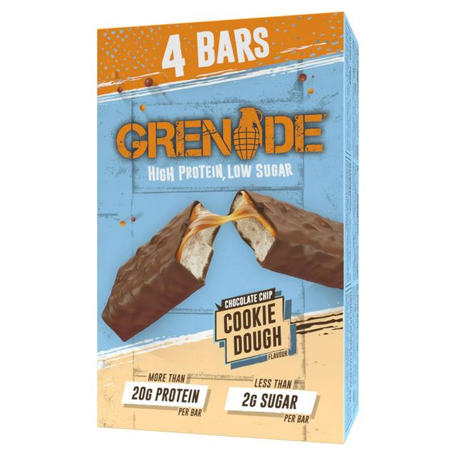 Grenade Bars Chocolate Chip Cookie Dough Flavour 4x60g