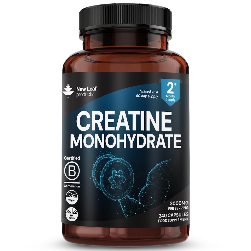 Creatine Monohydrate Capsules 3000mg - Gym Workout Supplement