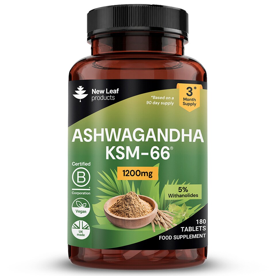 Ashwagandha KSM-66 1200mg Root Extract -180 Tablets