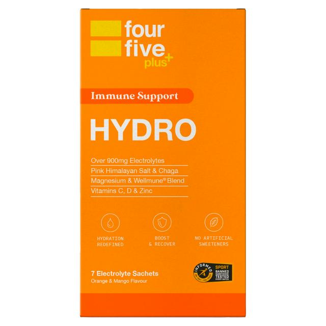 Fourfive Plus+ Immune Support Orange & Mango Flavour Electrolyte Sachets x7