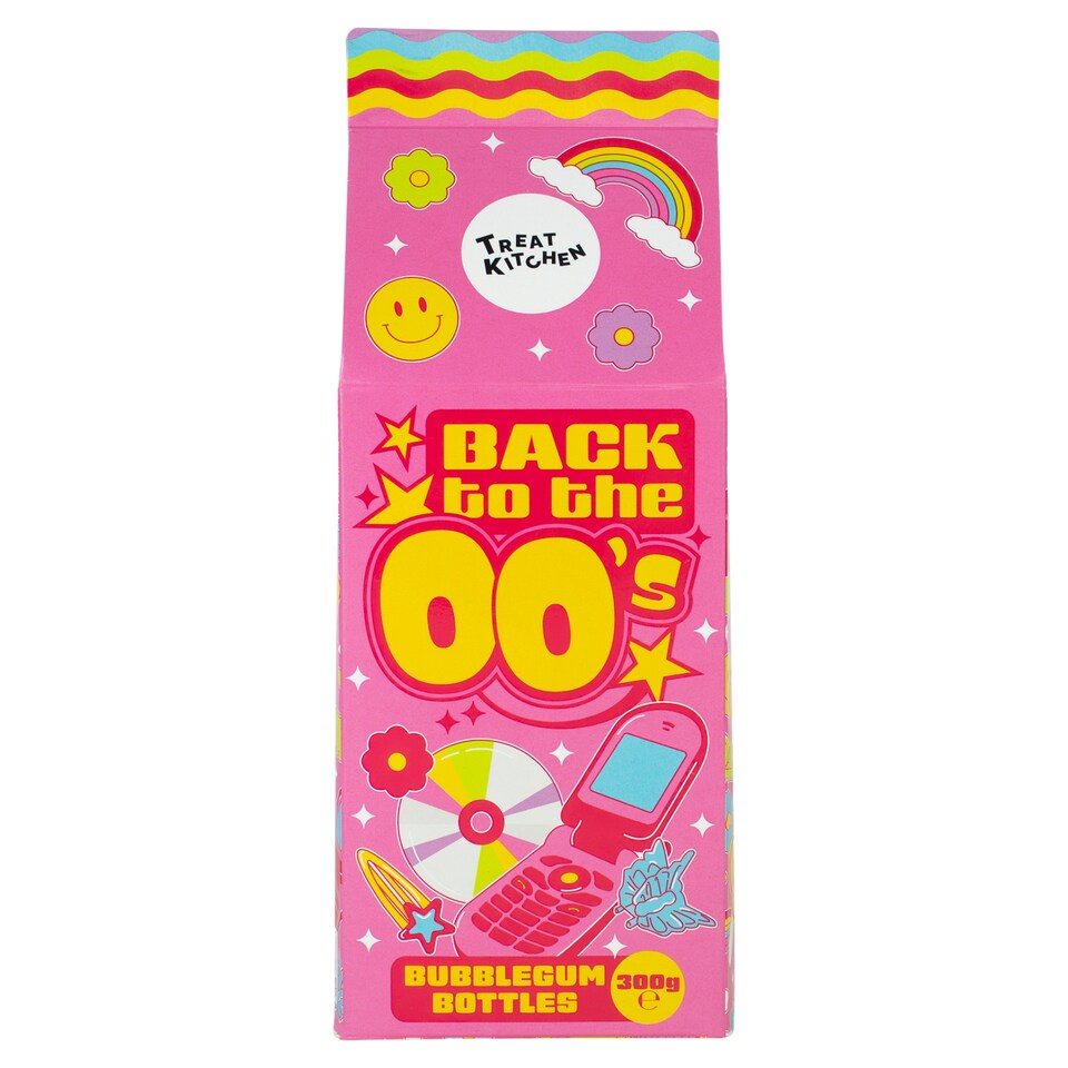 Treat Kitchen 00's Fizzy Bubblegum Bottles 300g