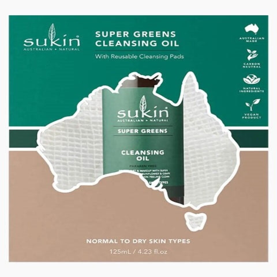 Sukin Australian Natural Super Greens Cleansing Oil Gift Set