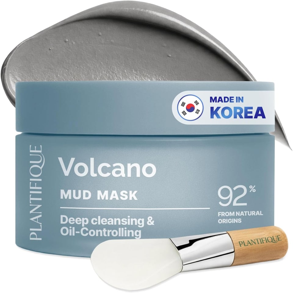 Plantifique Superfood Volcano Mud Mask - Refining and Smooth, 110g