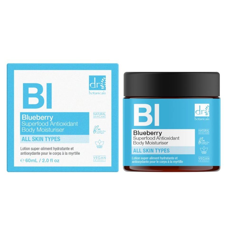 Dr. Botanicals Advanced Blueberry Superfood Anti-Ageing Antioxidant Body Moisturiser 60ml