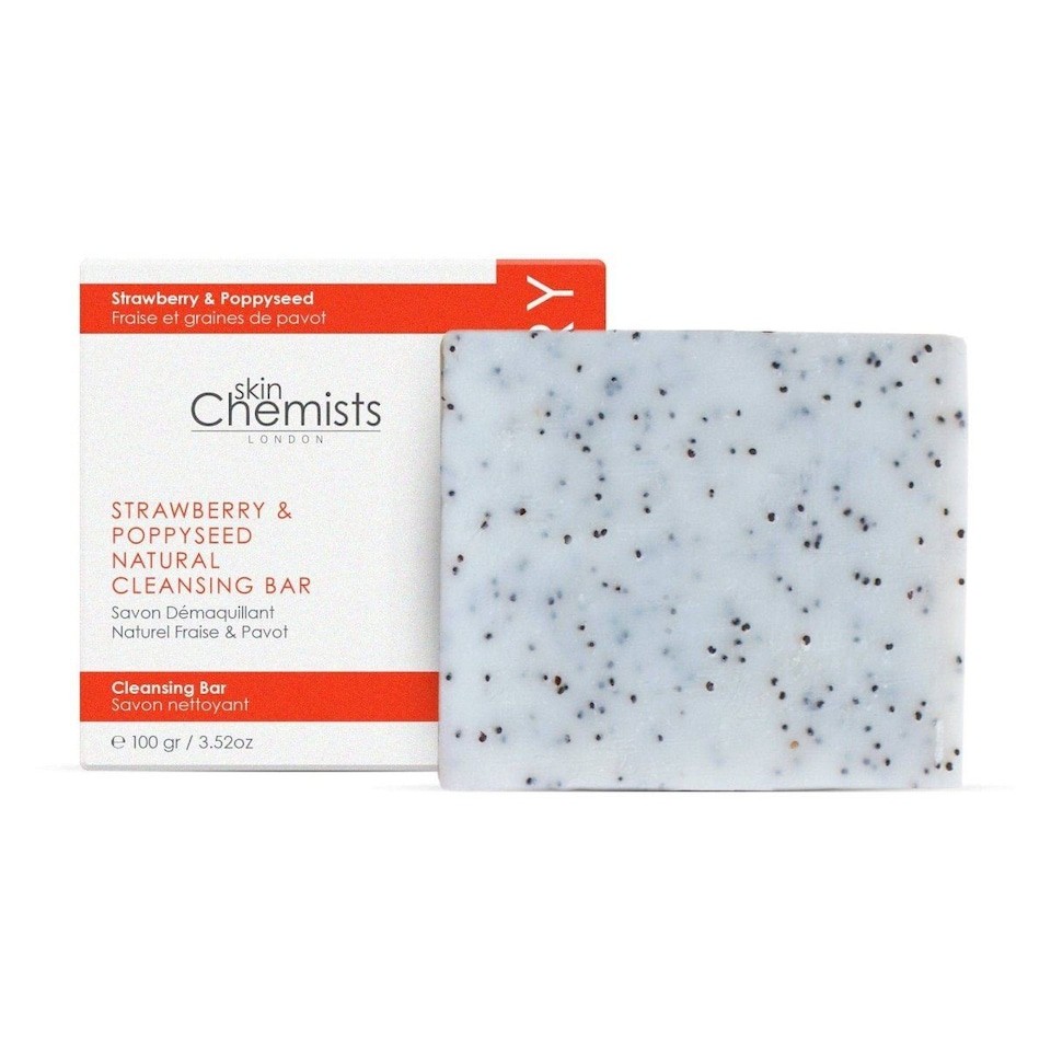 skinChemists Strawberry & Anti-Ageing Poppy Seed Cleansing Bar 100g