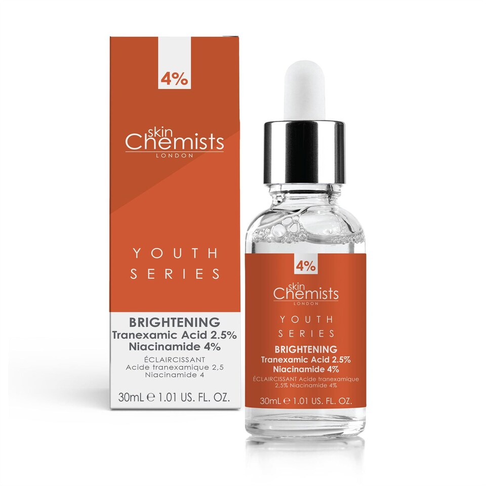 skinChemists Tranexamic Acid 2.5%, Niacinamide 4% Anti-Ageing Brightening Serum 30ml