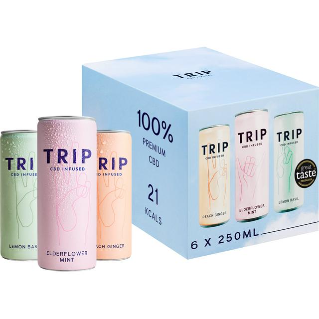 Trip 6 x 250ml Mixed Pack CBD Infused Soft Drink