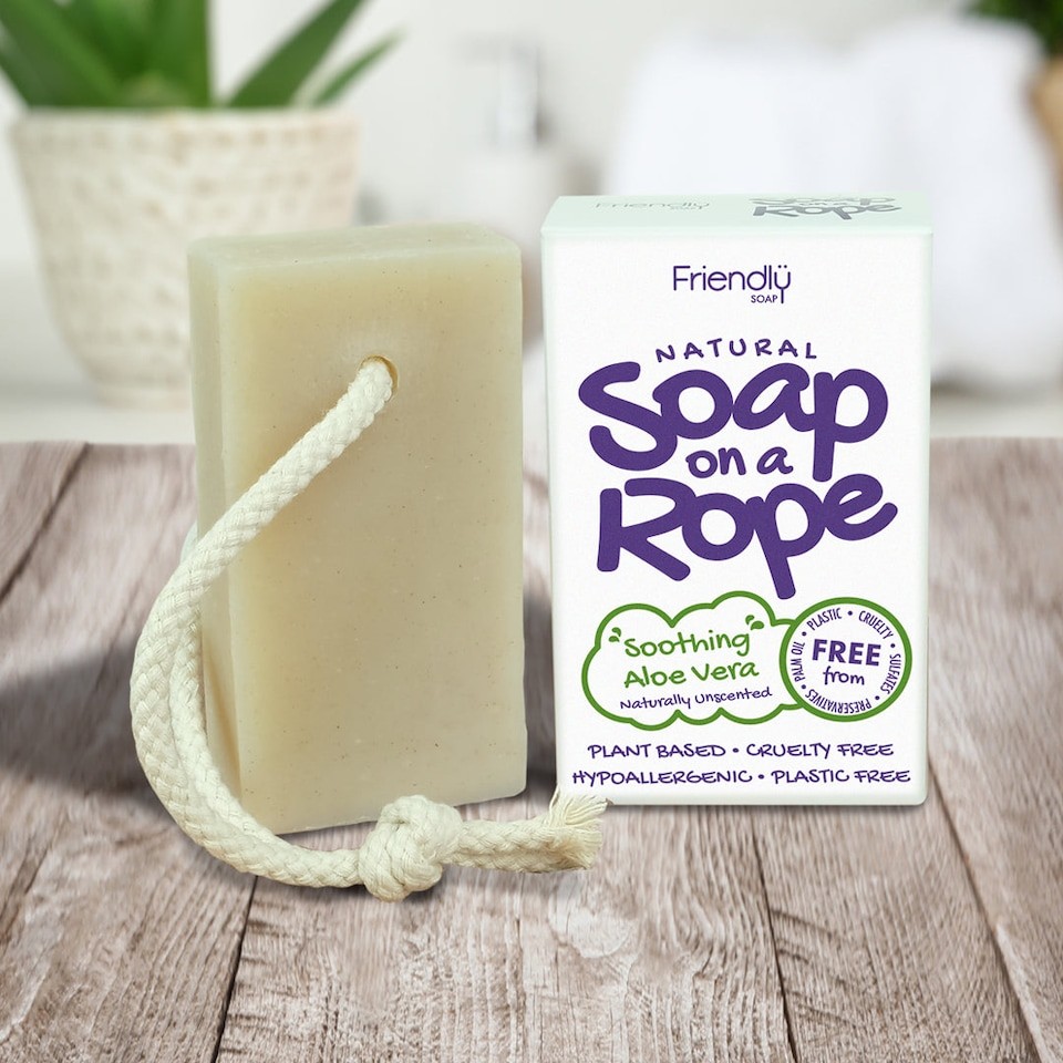 Natural Aloe Vera Soap On A Rope | Cream