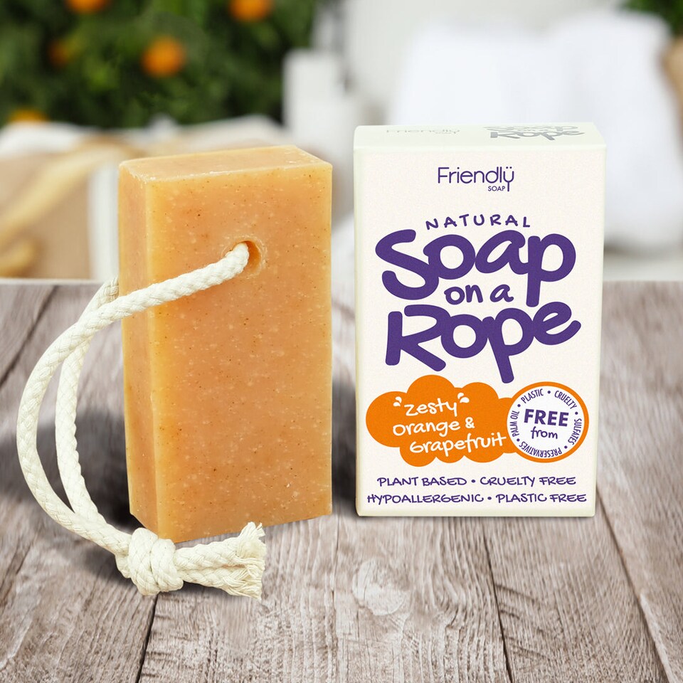 Natural Orange & Grapefruit Soap On A Rope | Orange