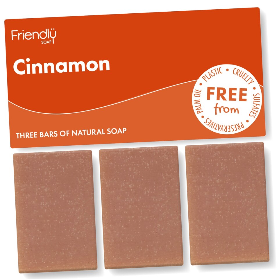 Friendly Soap - Natural Cinnamon Soap Bar - 3 Pack