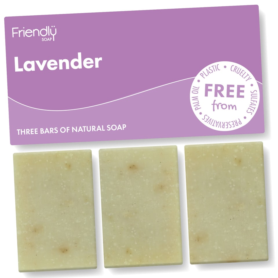 Friendly Soap - Natural Lavender Soap Bar - 3 Pack