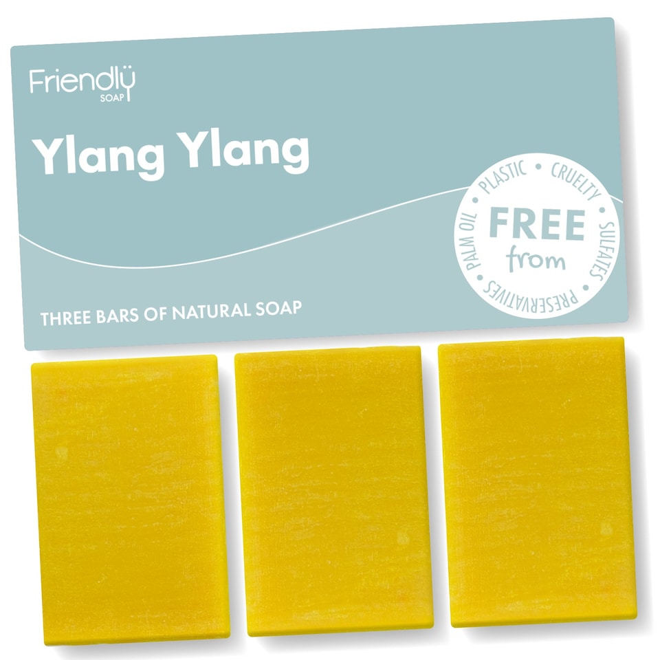 Friendly Soap - Natural Ylang Ylang Soap Bar - 3 Pack